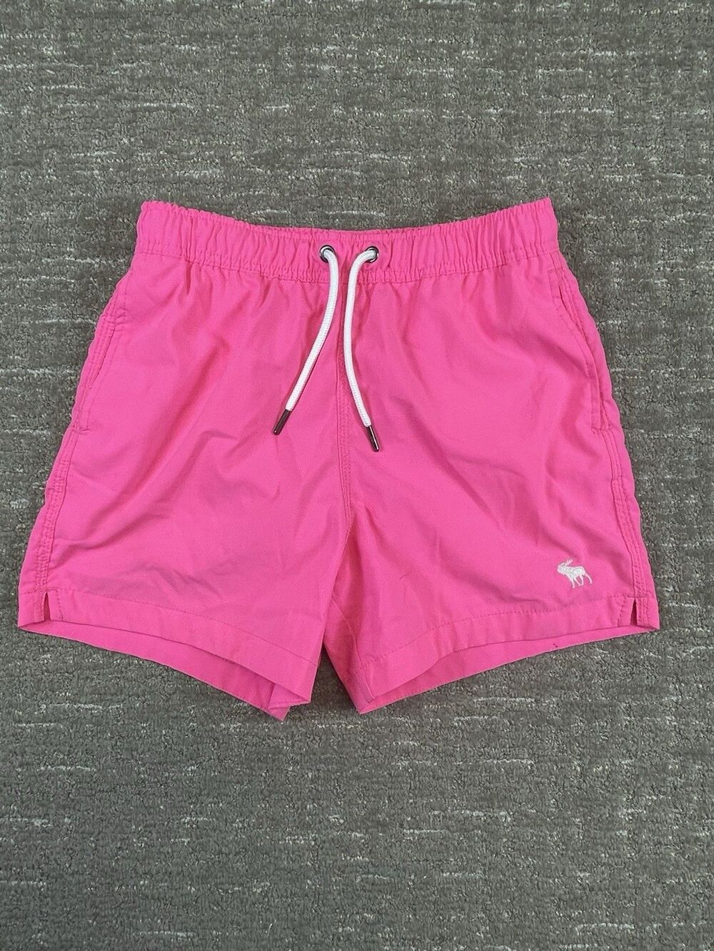Abercrombie & Fitch XS Stretch Board Shorts Swim Trunks Lined Hot Neon Pink